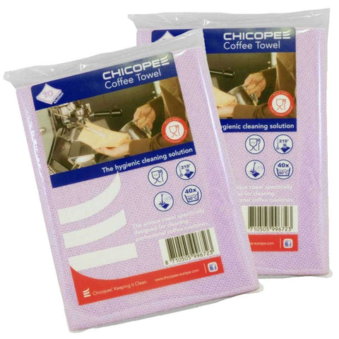 Chicopee Supertwill Coffee Towel / Cleaning Cloths Double Pack Purple - 20 Towels