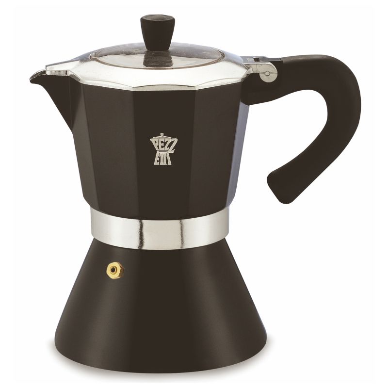 Pezzetti Bellexpress Stovetop Coffee Moka Pot - 6 Cup Black