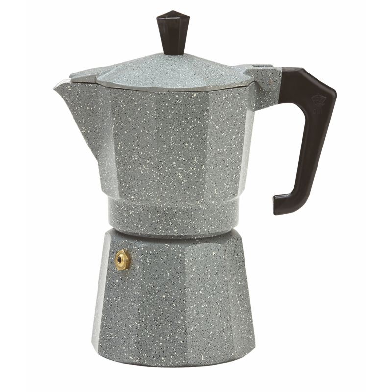 Pezzetti ItalExpress Stovetop Coffee Moka Pot - 6 Cup Grey Speckled
